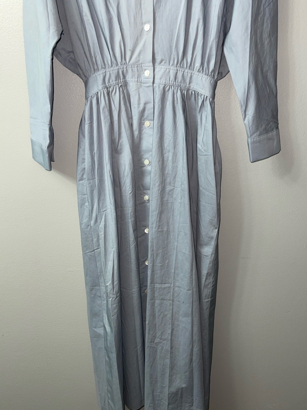 Harshman Crowninshield 100% Cotton Shirt Dress In Steel Blue Size small Reemoly - Picture 5 of 7